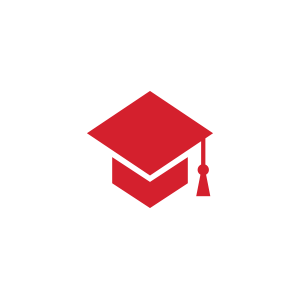 Graduation cap icon symbolizing education and learning